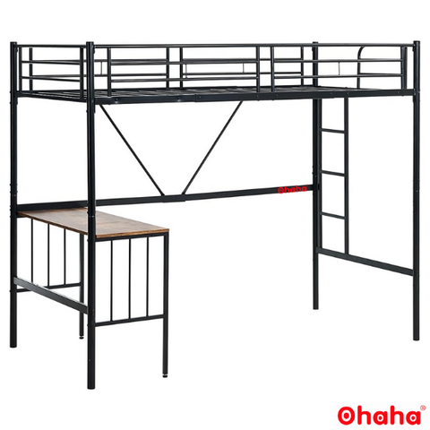 Giường tầng thông minh khung sắt Ohaha có bàn học - GTS014