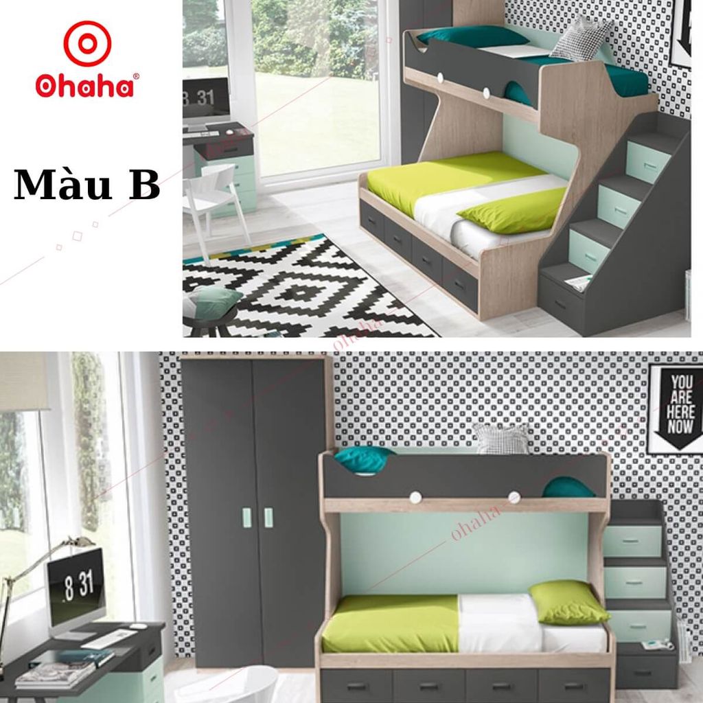 Giường tầng thông minh hiện đại cao cấp OHAHA - GTHĐ024