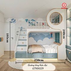 Giường tầng thông minh hiện đại cao cấp Ohaha - GTHĐ029