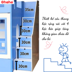 Giường tầng thông minh Ohaha - GTTM004