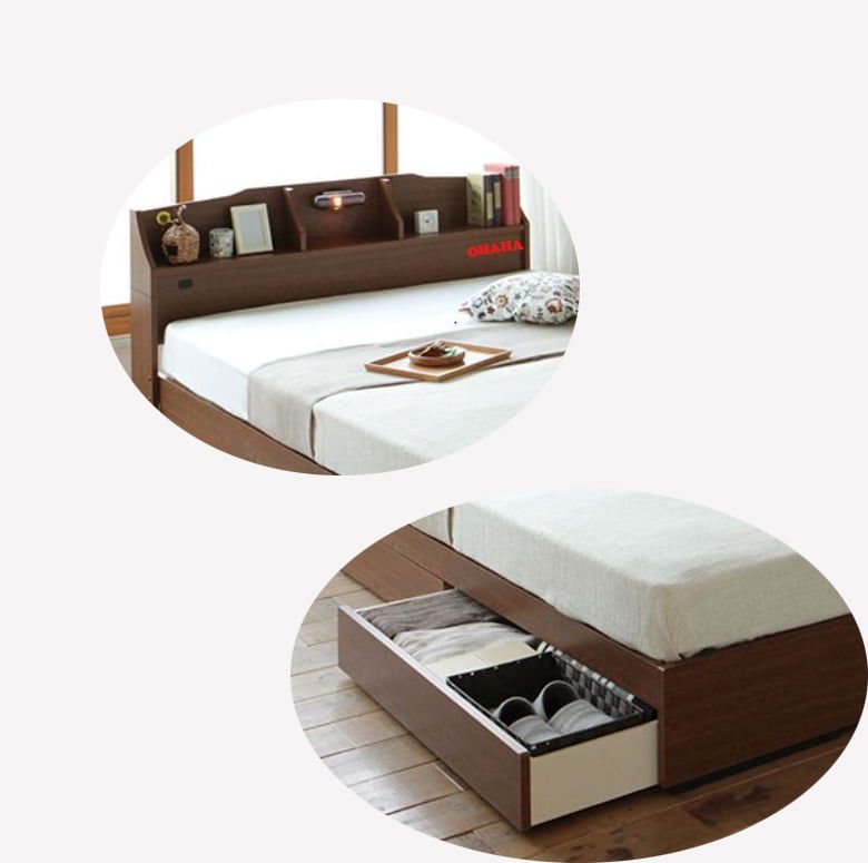 Giường ngủ gỗ công nghiệp cao cấp OHAHA  - GC035 - 01