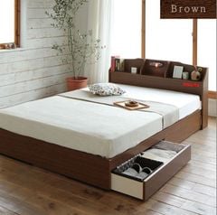 Giường Ngủ Cao Cấp HMR Lõi Xanh Chống Ẩm OHAHA 003 - Brown Bed