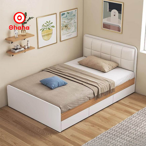Giường ngủ gỗ công nghiệp bọc nệm Ohaha - GN003
