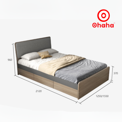 Giường Ngủ Gỗ Công Nghiệp Bọc Nệm OHAHA - GN005