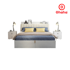 Giường ngủ gỗ cao cấp  bọc nệm OHAHA - GN007