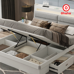 Giường ngủ gỗ công nghiệp  bọc nệm OHAHA - GN013