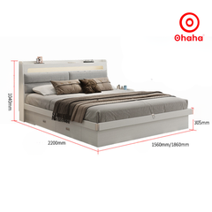 Giường ngủ gỗ công nghiệp  bọc nệm OHAHA - GN013