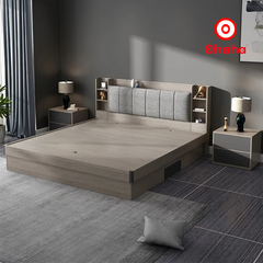 Giường ngủ gỗ công nghiệp bọc nệm OHAHA - GN014