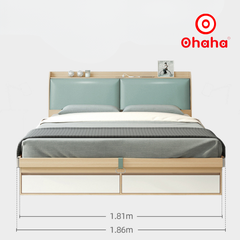 Giường ngủ gỗ công nghiệp bọc nệm OHAHA - GN016