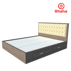 Giường ngủ gỗ công nghiệp bọc nệm OHAHA - GN019