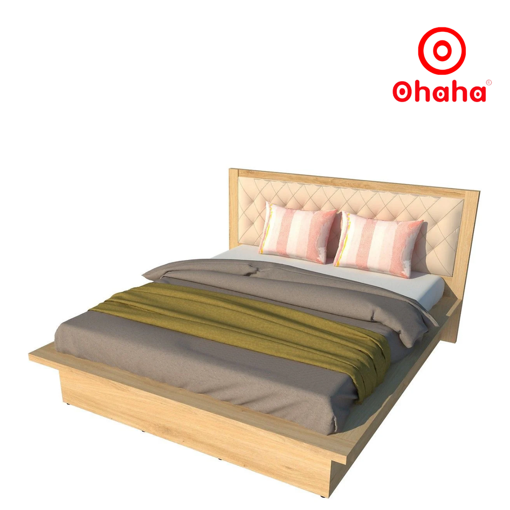 Giường ngủ gỗ công nghiệp bọc nệm OHAHA - GN020