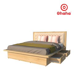 Giường ngủ gỗ công nghiệp bọc nệm OHAHA - GN020