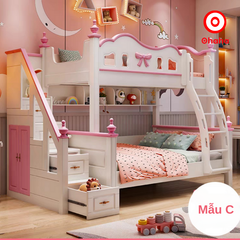 Giường tầng thông minh cao cấp Ohaha 3 tầng có cầu trượt - GTCC032