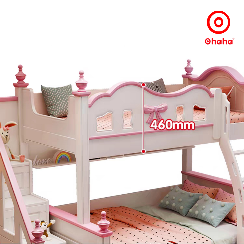Giường tầng thông minh cao cấp Ohaha 3 tầng có cầu trượt - GTCC032