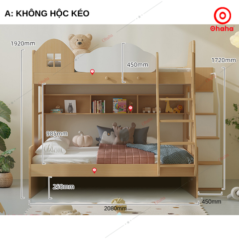 Giường tầng thông minh đa năng Ohaha - GTĐN026
