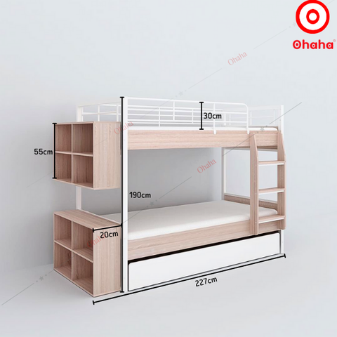 Giường tầng thông minh khung sắt Ohaha - GTS024