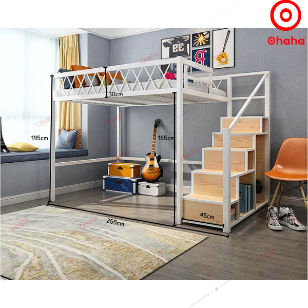 Giường tầng thông minh khung sắt Ohaha - GTS025