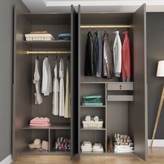Tủ Quần Áo Gỗ Công Nghiệp Hiện Đại 4 Cánh OHAHA - HĐ009