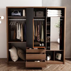 Tủ Quần Áo Gỗ Công Nghiệp Cao Cấp OHAHA - TACC009