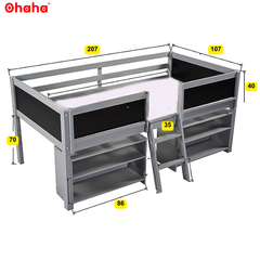 Giường tầng cao cấp xếp gọn trẻ em Ohaha - GTXG009