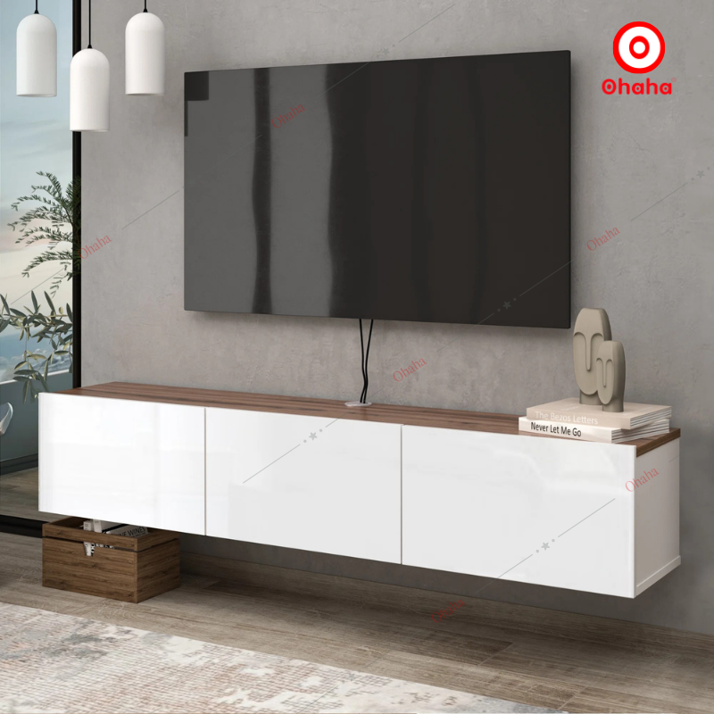 Kệ Tivi Treo Tường Màu Trắng Trang Nhã - TV010