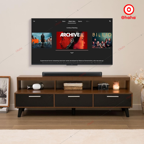 Kệ Tivi Gỗ Công Nghiệp 2 Tầng Phong Cách Cổ Điển- TV009
