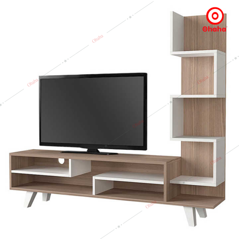 Kệ Tivi Gỗ Công Nghiệp Kết Hợp Kệ Sách OHAHA - TV022