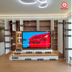 Kệ Tivi Gỗ Công Nghiệp Nhiều Ngăn (Kèm LED) OHAHA - TV001