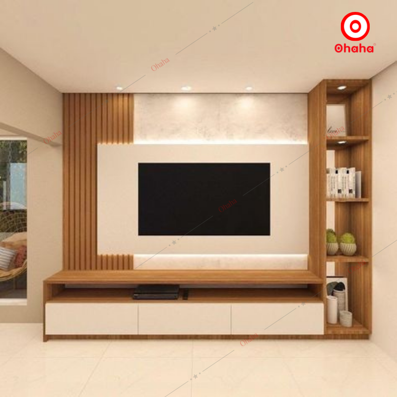 Kệ Tivi Gỗ Công Nghiệp Nhiều Ngăn Đơn Giản OHAHA - TV002