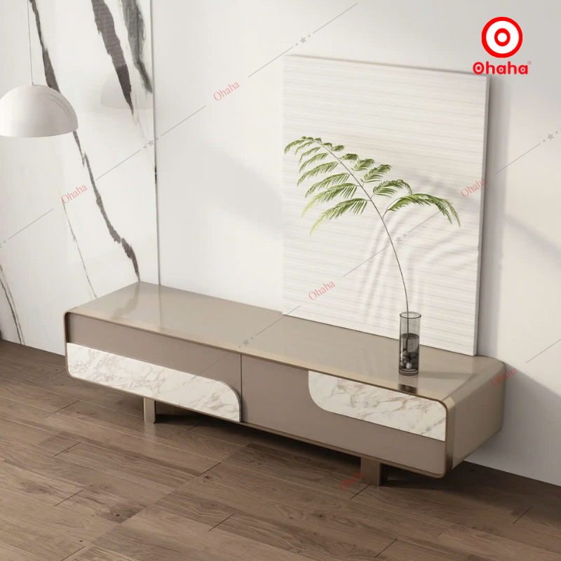 Kệ Tivi Bo Cạnh Mềm Mại Có Hộc Kéo - TV003