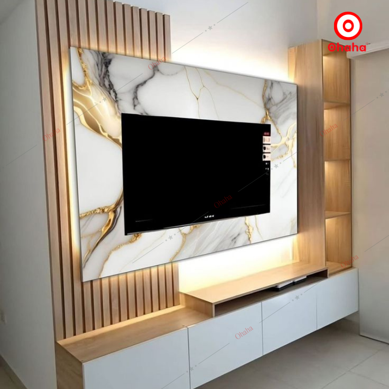 Kệ Tivi Gỗ Công Nghiệp Nhiều Ngăn Đơn Giản OHAHA - TV002