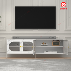 Tủ Tivi Hiện Đại 4 Cửa Có Tủ Lưu Trữ (Màu Trắng) - TV012