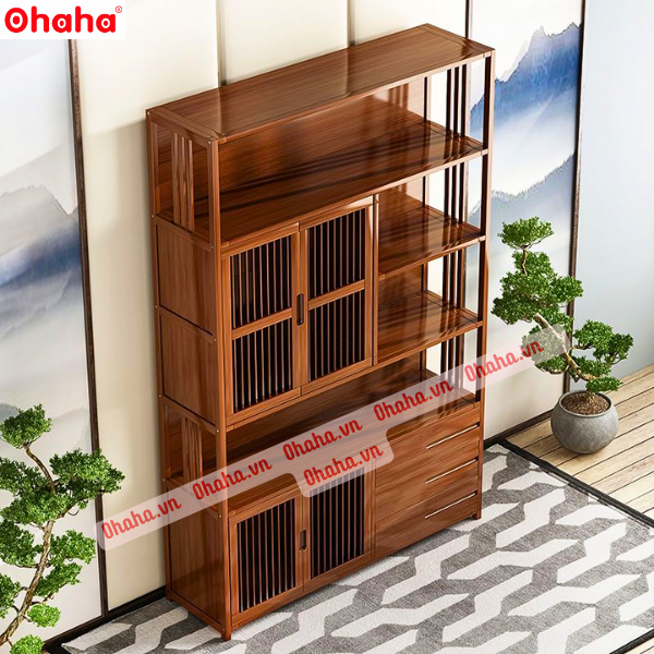 Kệ trang trí phòng khách thiết kế sang trọng Ohaha - KTT014