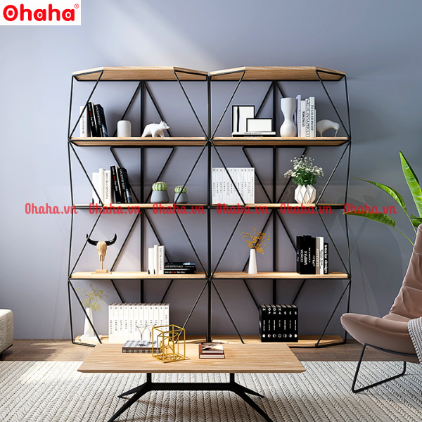 Kệ trang trí phòng khách thiết kế sang trọng Ohaha - KTT015