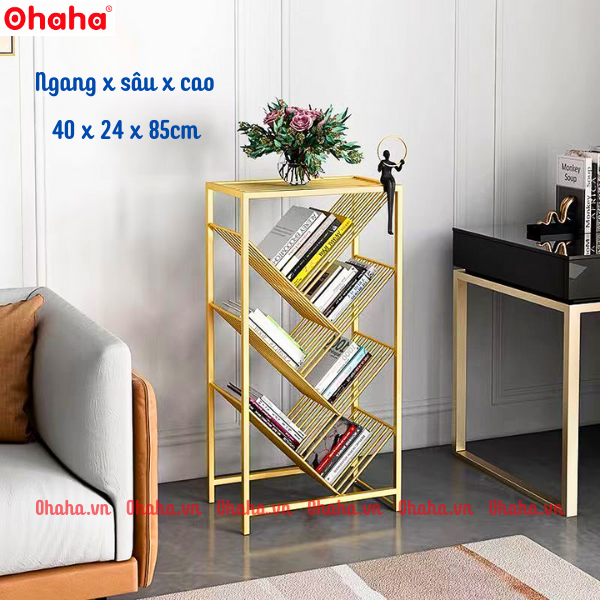 Kệ trang trí phòng khách thiết kế sang trọng Ohaha - KTT017