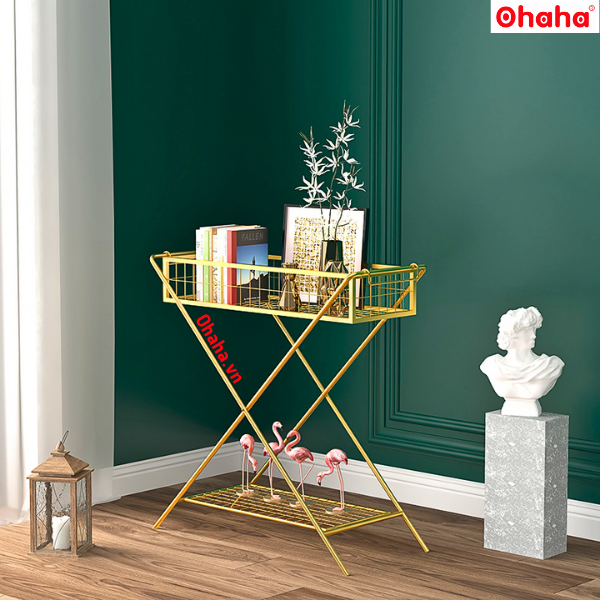 Kệ trang trí phòng khách sang trọng cao cấp Ohaha - KTT027