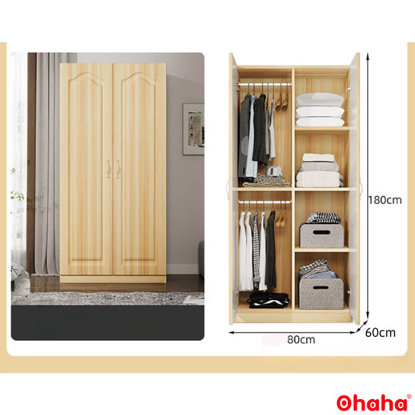 Tủ quần áo gỗ công nghiệp hiện đại Ohaha - HĐ002