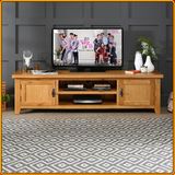 Kệ tivi Rustic - TV Cánh Gỗ 1m5 : Kệ Ti Vi Gỗ Sồi - Hở Chân