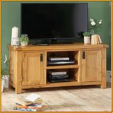 Kệ tivi Rustic - TV Cánh Gỗ 1m5 : Kệ Ti Vi Gỗ Sồi - Hở Chân