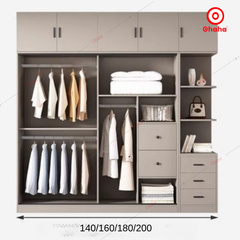 Tủ quần áo gỗ công nghiệp hiện đại Ohaha - HĐ023