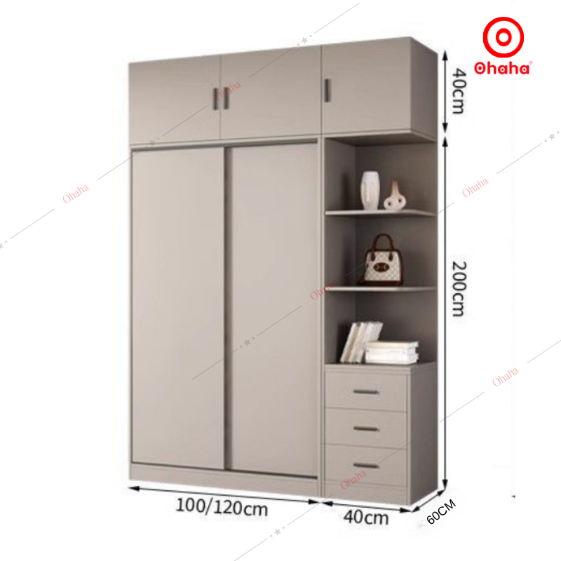 Tủ quần áo gỗ công nghiệp hiện đại Ohaha - HĐ023