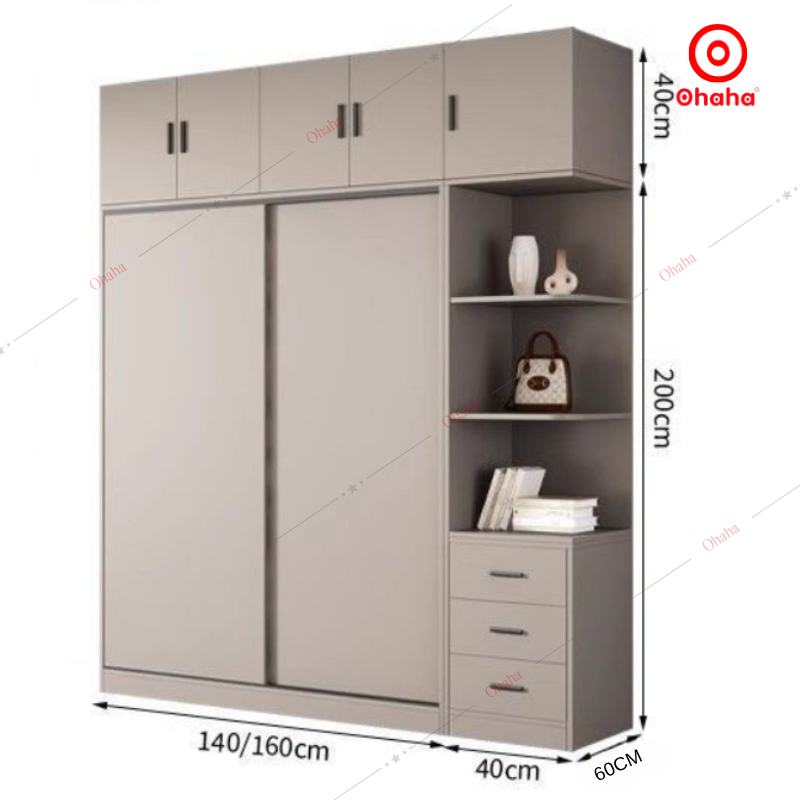 Tủ quần áo gỗ công nghiệp hiện đại Ohaha - HĐ023