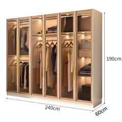 Tủ quần áo cánh kính Ohaha có kèm đèn led - TCK004