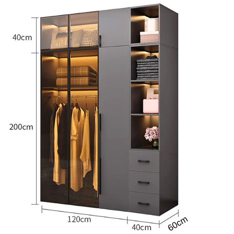 Tủ quần áo cánh kính Ohaha - TCK006