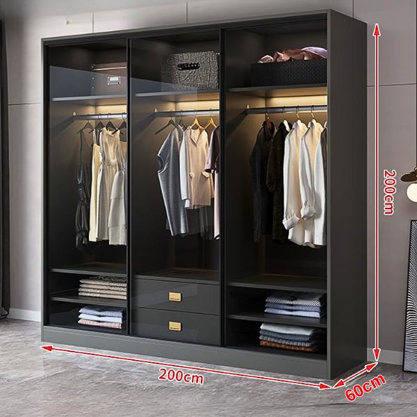 Tủ quần áo cánh kính Ohaha - TCK008