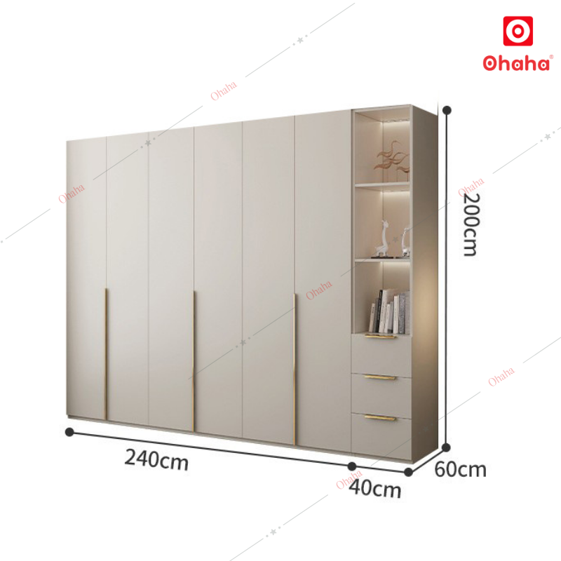 Tủ quần áo gỗ công nghiệp hiện đại Ohaha - HĐ025