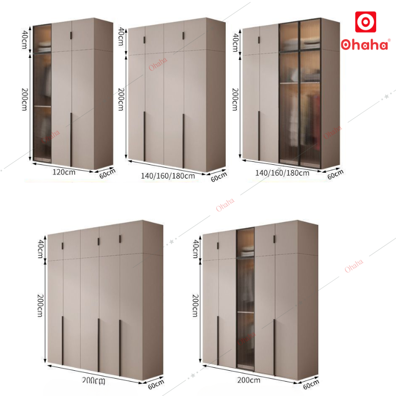Tủ quần áo gỗ công nghiệp hiện đại Ohaha - HĐ026