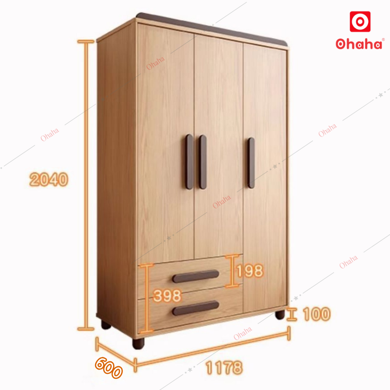 Tủ quần áo gỗ công nghiệp hiện đại Ohaha - HĐ024