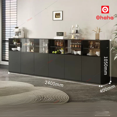 Tủ bếp gỗ đa năng công nghiệp Ohaha cánh kính - TB080
