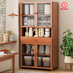 Tủ bếp đa năng cánh kính gỗ MDF Ohaha - TB057
